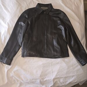 Ralph Lauren leather jacket black